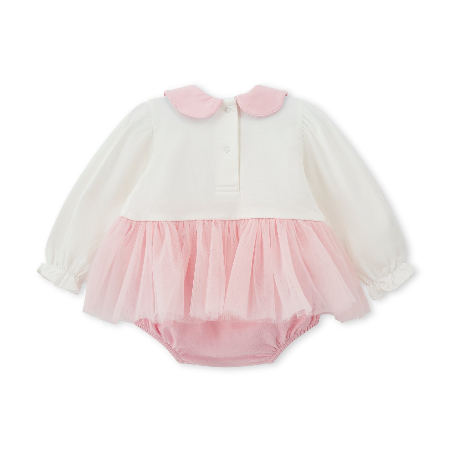 Little A Baby Girl Pink Tulle Long Sleeved Romper Kimberly