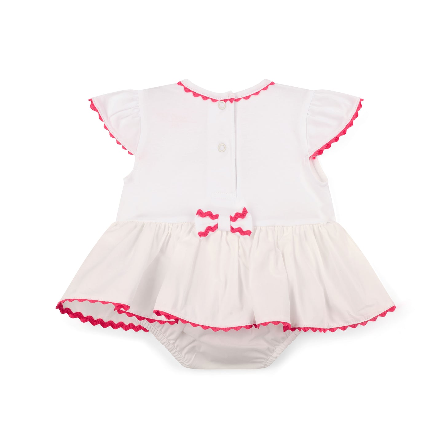 PRE ORDER Little A White Cherry Frill Romper Peggy