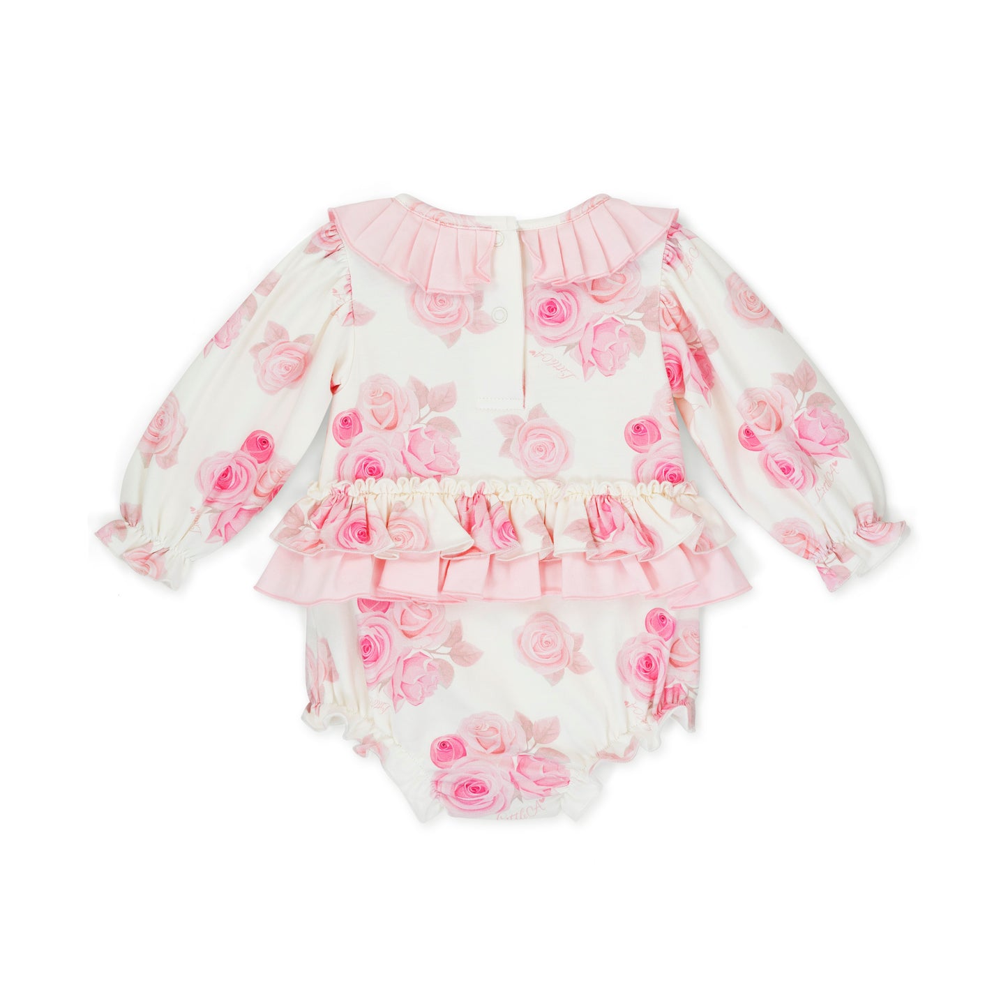 PRE ORDER Little A Girls White Rose Print Romper Della