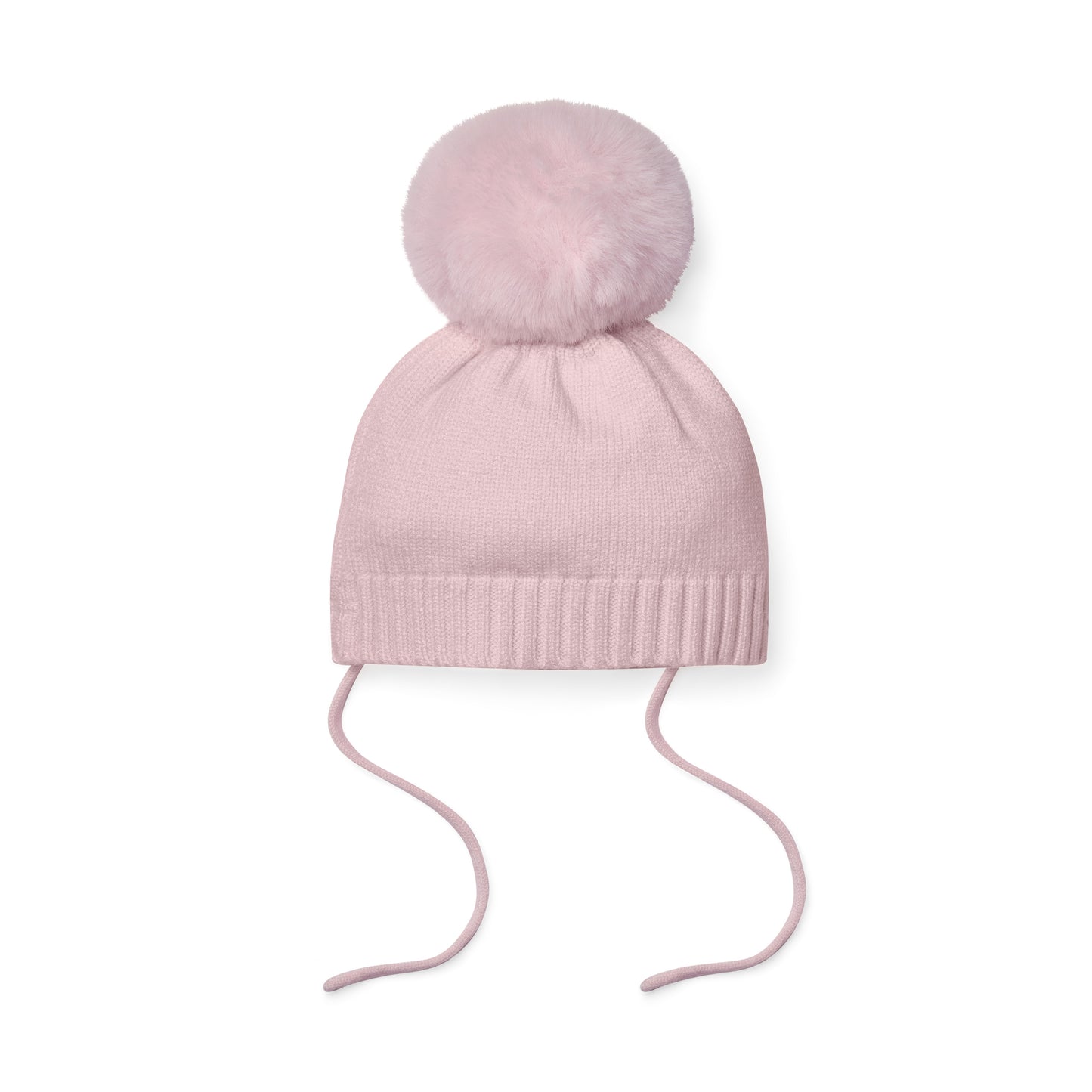 PRE ORDER Little A Girls Pink Knitted Pom Pom Hat Diamond