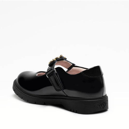 Lelli Kelly Black Patent School Shoe Victoria