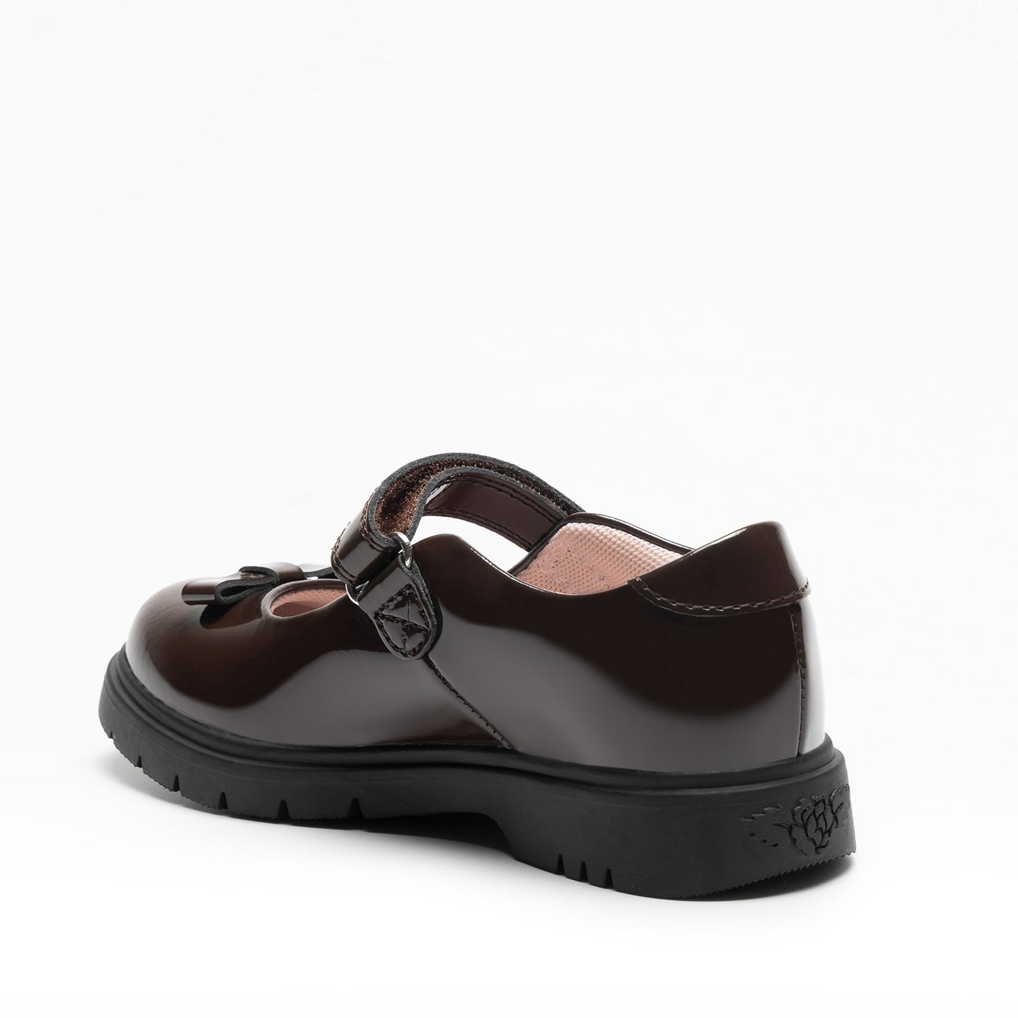 Lelli Kelly Brown Patent Bow School Shoes Jolie