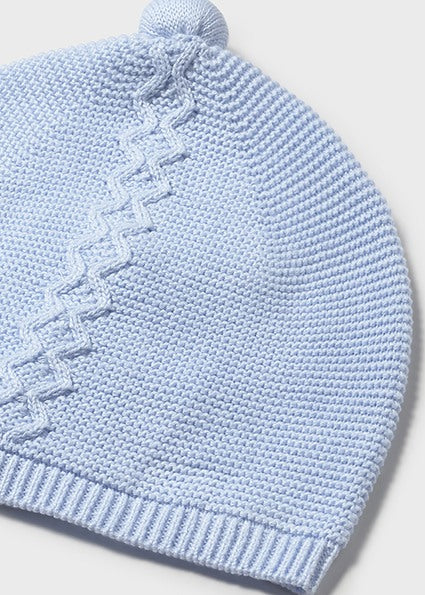Mayoral Baby Boy Blue Knitted Two Piece Set and Hat 2564