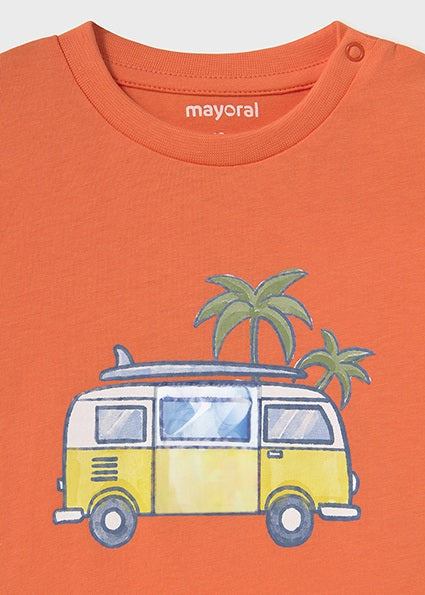 Mayoral Baby Boys Orange Graphic T-Shirt 1063