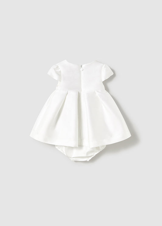 Mayoral Baby Girls Cream Satin Flower Dress 1861
