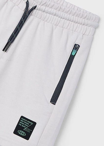 Mayoral Boys Light Grey Jogger Shorts 3224