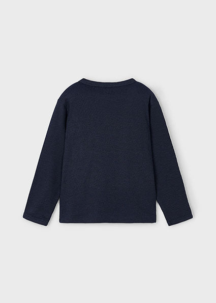 Mayoral Boys Navy Knitted Sweatshirt 4082