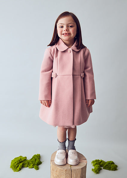 Mayoral Girls Dusty Pink Woolen Coat 4440