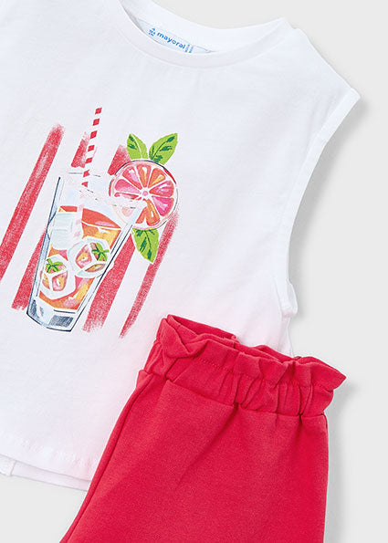 Mayoral Girls Red Tank & Short Set 3228
