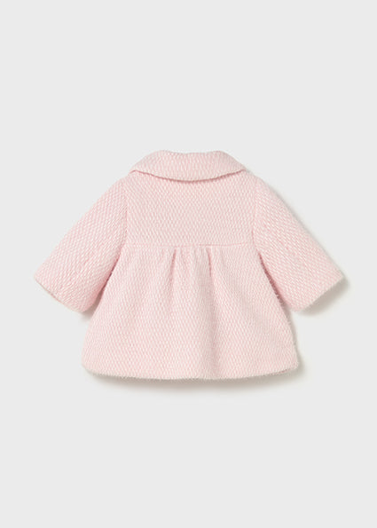 Mayoral Baby Girl Pink Textured Soft Coat 2401