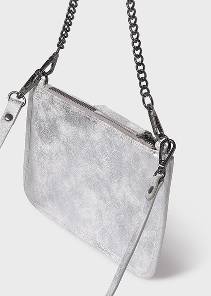 Mayoral Girls Silver Metallic Studded Handbag 10939