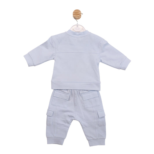 PRE ORDER Mintini Baby Boys Blue Cargo Tracksuit 6960