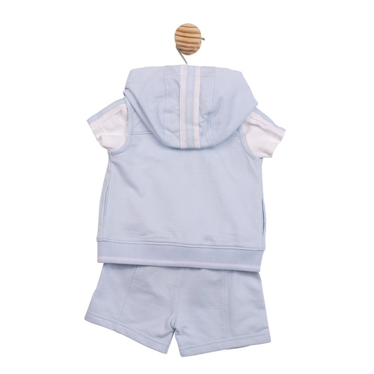 PRE ORDER Mintini Baby Boys Short Set With Gilet 6985