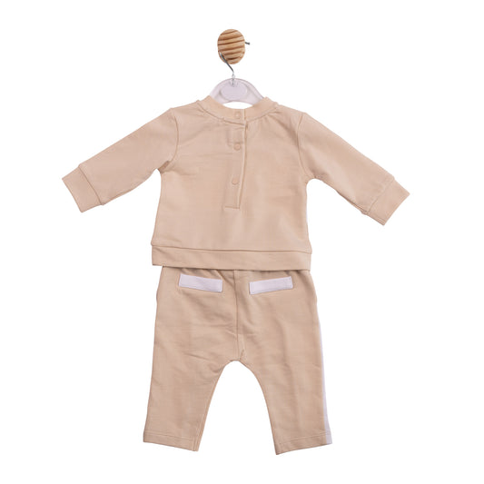 Mintini Baby Boys Beige Tracksuit 7016