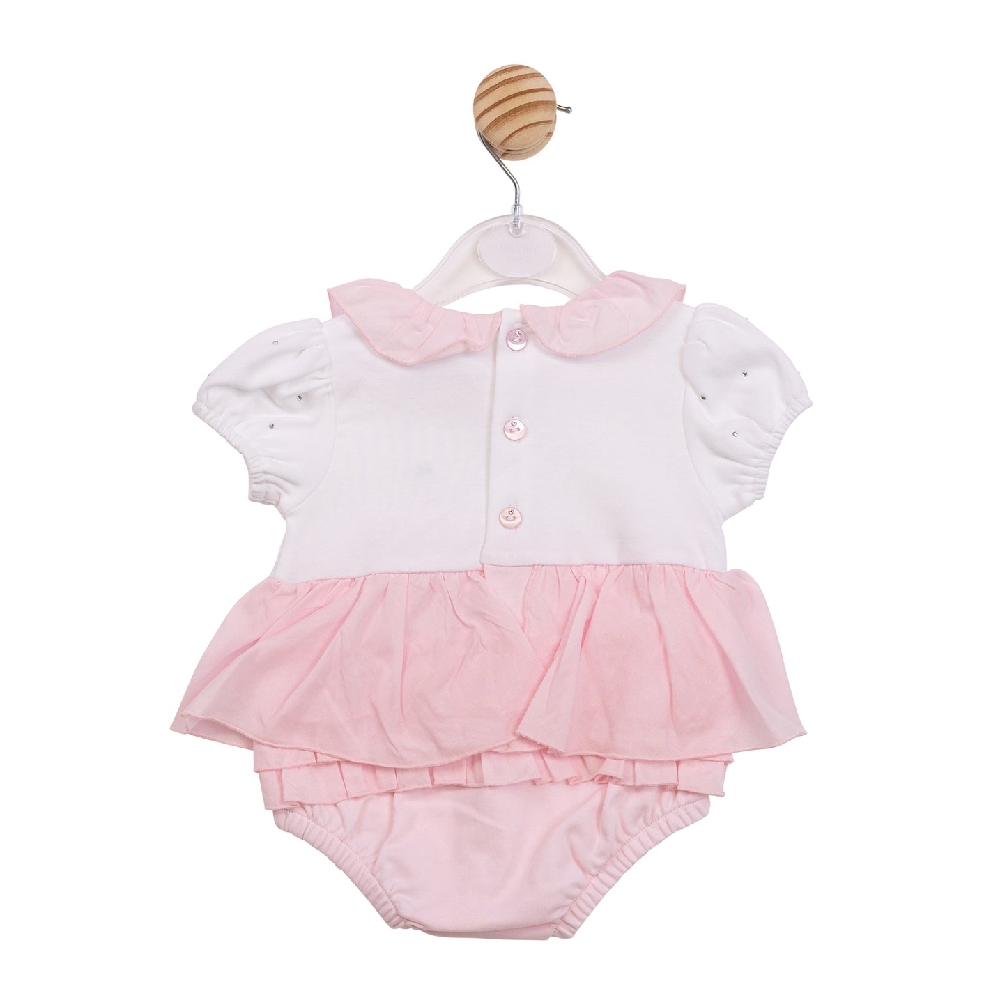 PRE ORDER Mintini Baby Girls Pink Diamante Romper 7091