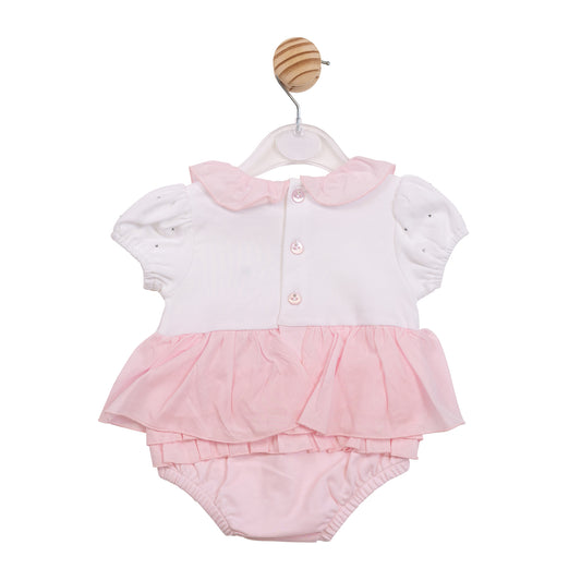 PRE ORDER Mintini Baby Girls Pink Diamante Romper 7091