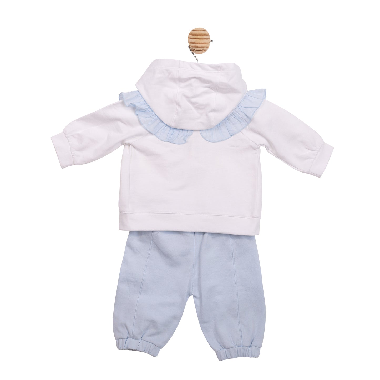 PRE ORDER Mintini Baby Girls White & Blue 3 Piece Tracksuit 7126