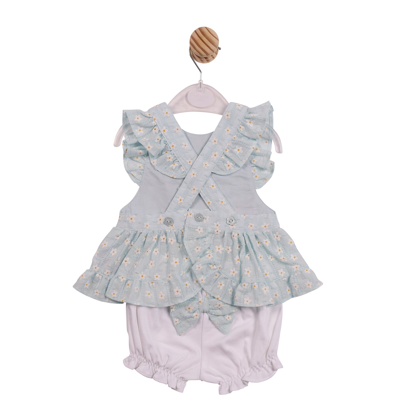 Mintini Baby Girl Mint Daisy Printed Bloomer Short Set 7250