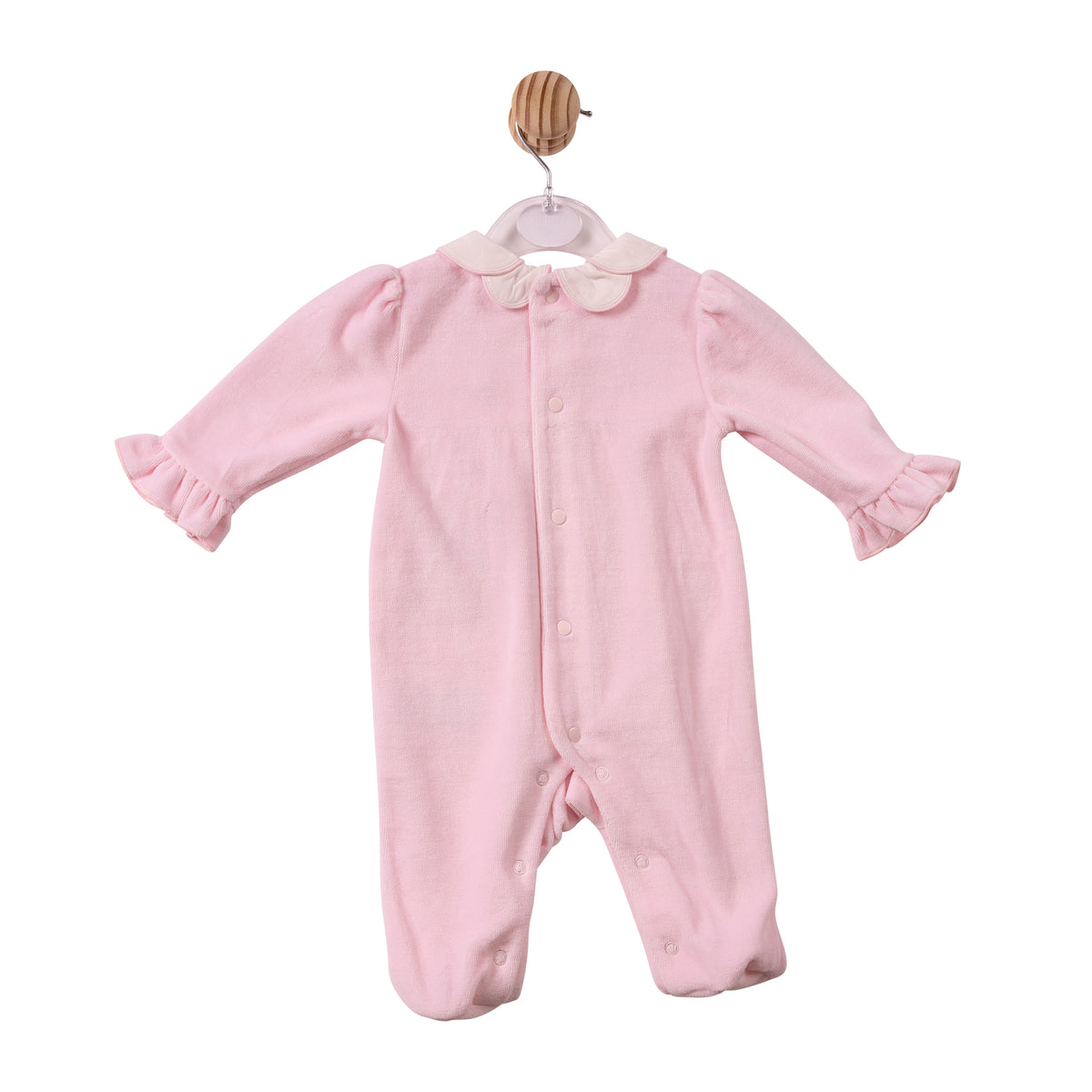 Mintini Baby Girl Pink Smocked Babygrow 7444