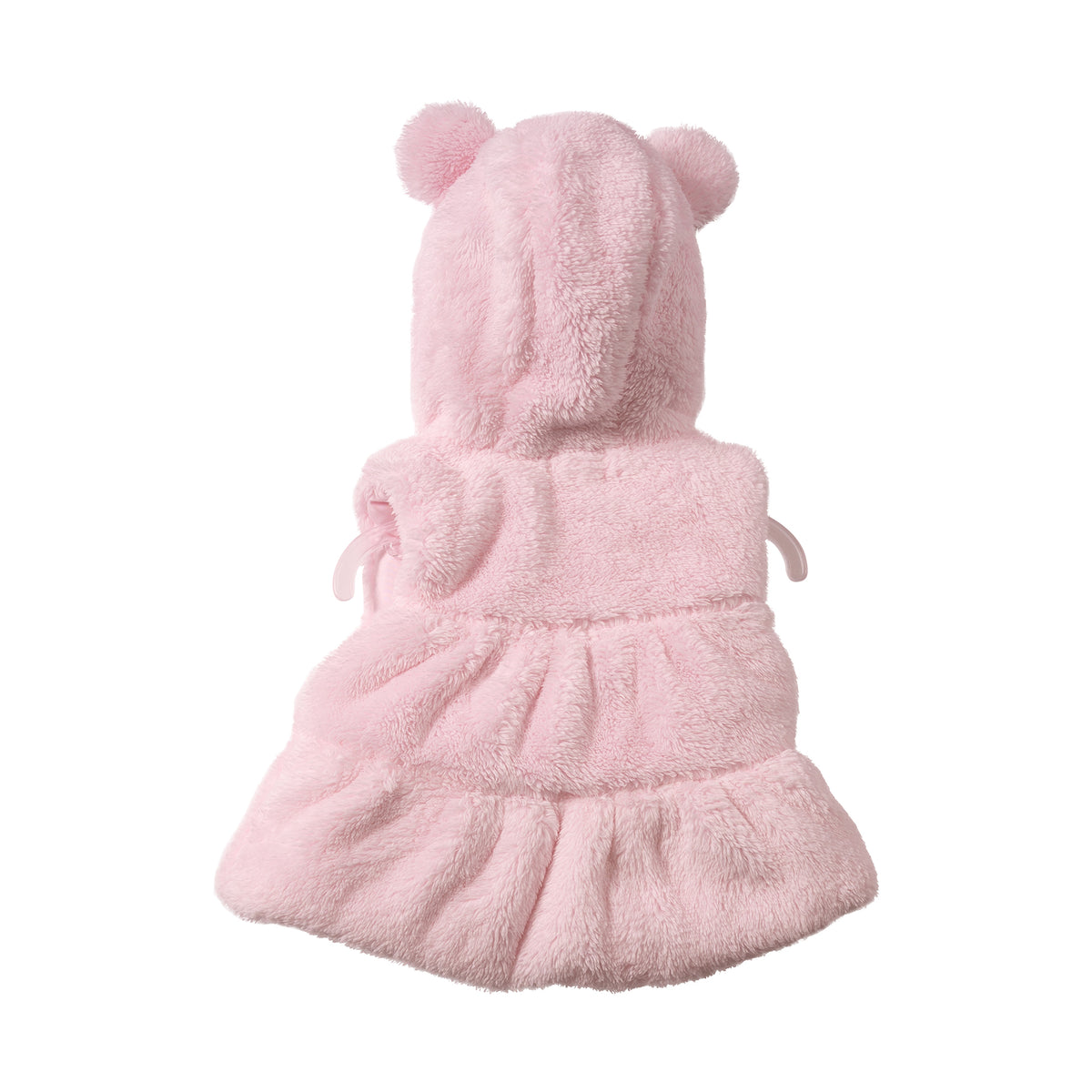 Mintini Baby Girl Pink Fur Hooded Gilet 7505