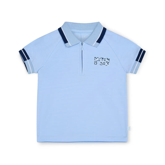 Mitch & Son Boys Pale Blue Polo Short Set Ford