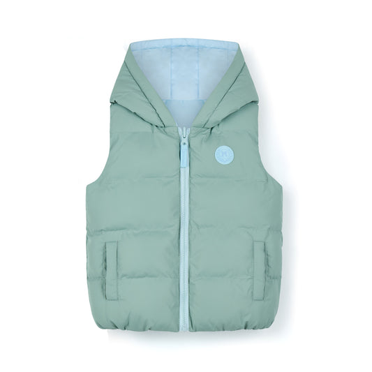 Mitch & Son Pale Blue Padded Reversible Gilet James