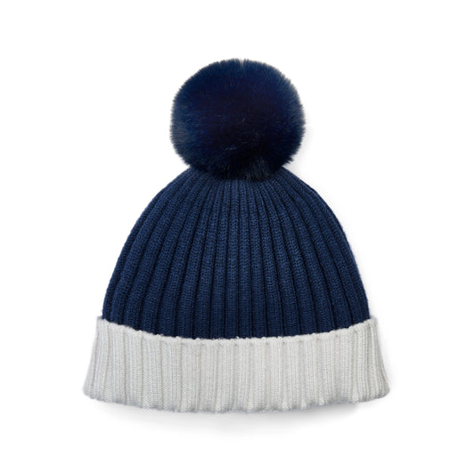 Mitch & Son Navy Knitted Pom Hat Jimmy