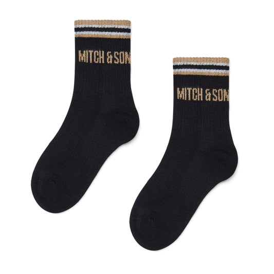 Mitch & Son Black Sport Sock Lawson