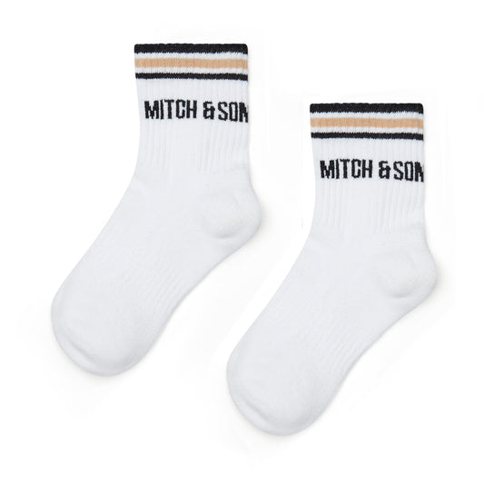 Mitch & Son White Sport Sock Lawson