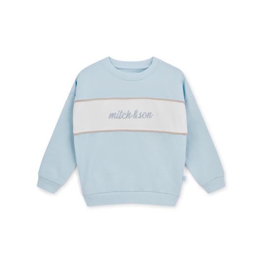 PRE ORDER Mitch & Son Blue Crewneck Panel Tracksuit Sean