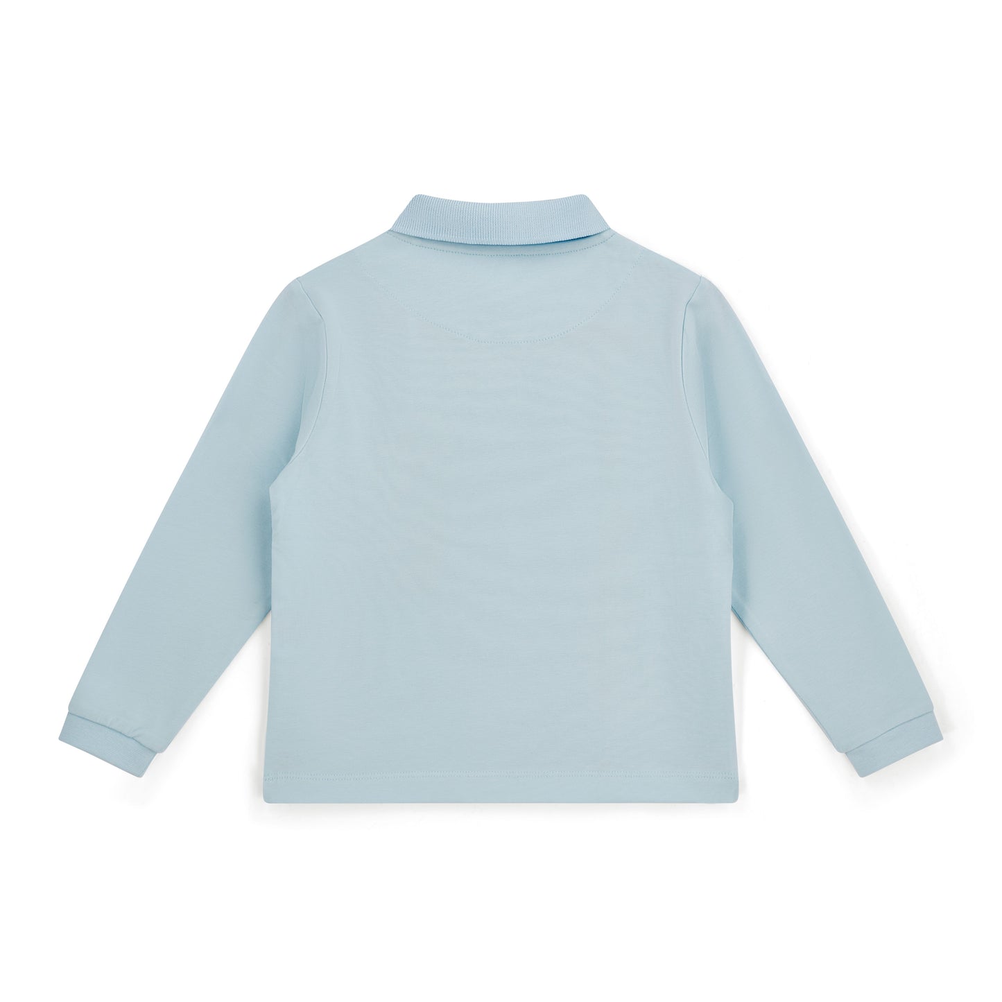 PRE ORDER Mitch & Son Blue Contrast Long Sleeve Polo Sawyer