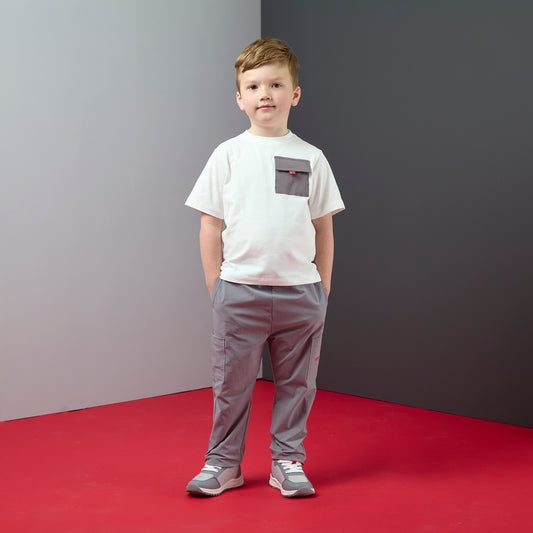 PRE ORDER Mitch & Son Grey Nylon Cargos Terry