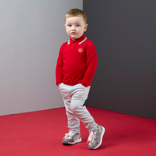 PRE ORDER Mitch & Son Grey Twill Smart Trouser Trace