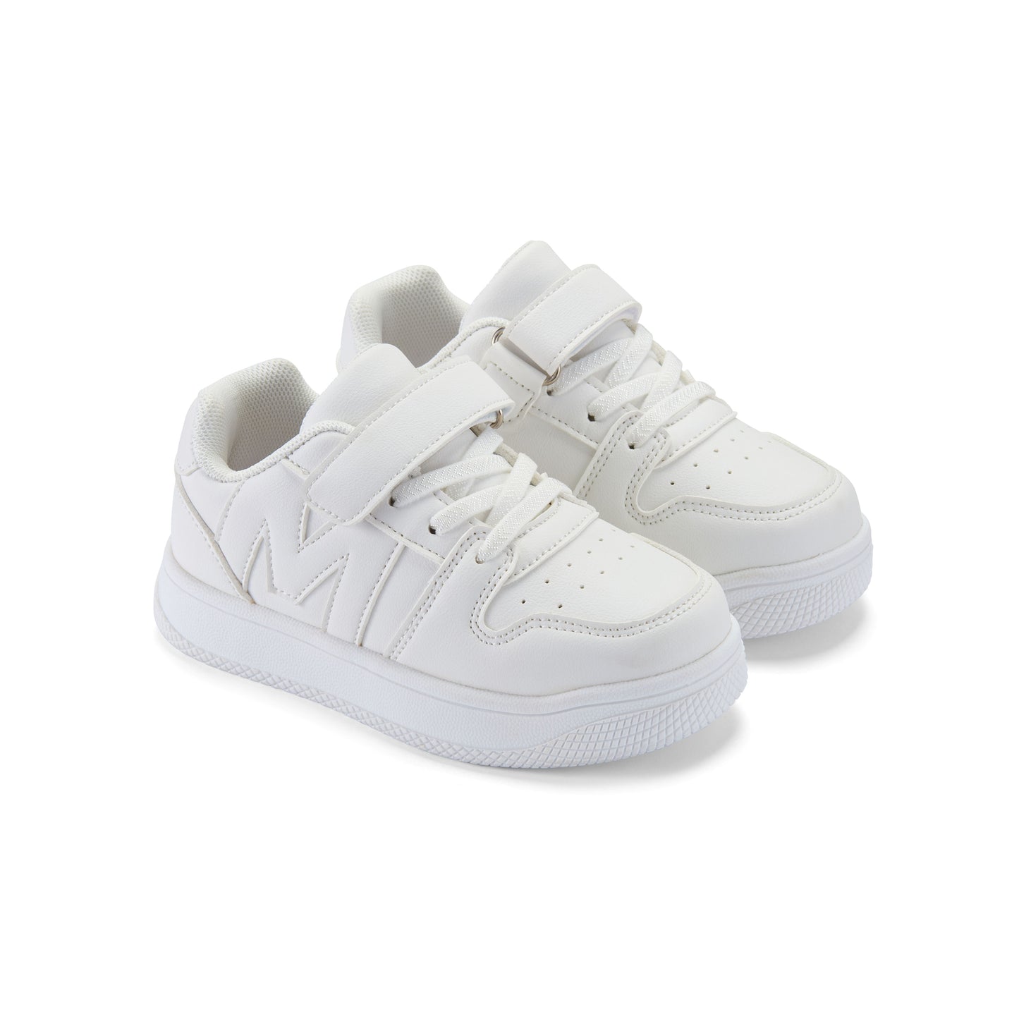 Mitch & Son White Logo Velcro Trainer Jump Low