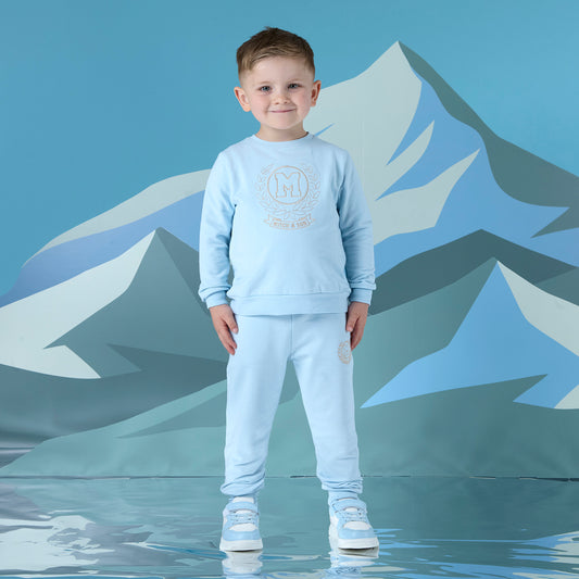 Mitch & Son Pale Blue Crewneck Tracksuit Jaxon
