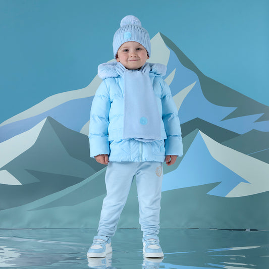 Mitch & Son Pale Blue Knitted Pom Hat Jimmy