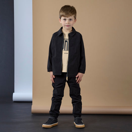 Mitch & Son Boys Black Nylon Trouser Justin