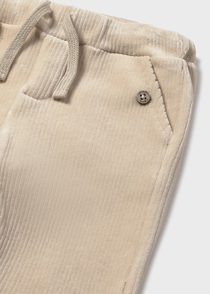 Mayoraly Baby Boys Beige Corduroy Trousers 2510