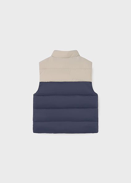 Mayoral Baby Boys Navy & Beige Reversible Gilet 2348