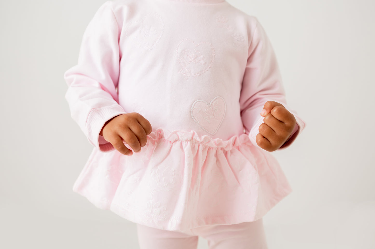 Pastels & Co Pink Frill Printed Legging Set Aurora