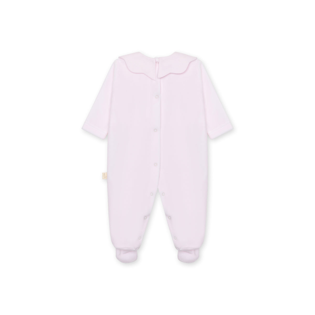 Baby Gi Pink Velour Pique Babygrow PQ50