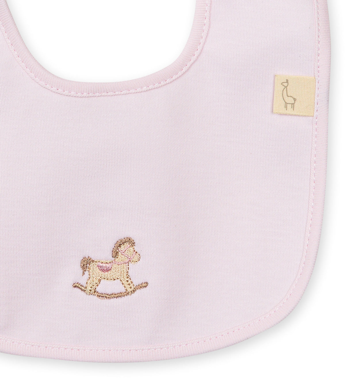 Baby Gi Pink Rocking Horse Bib RH24