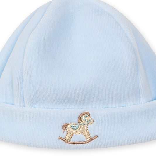 Baby Gi Blue Velour Rocking Horse Hat RH252