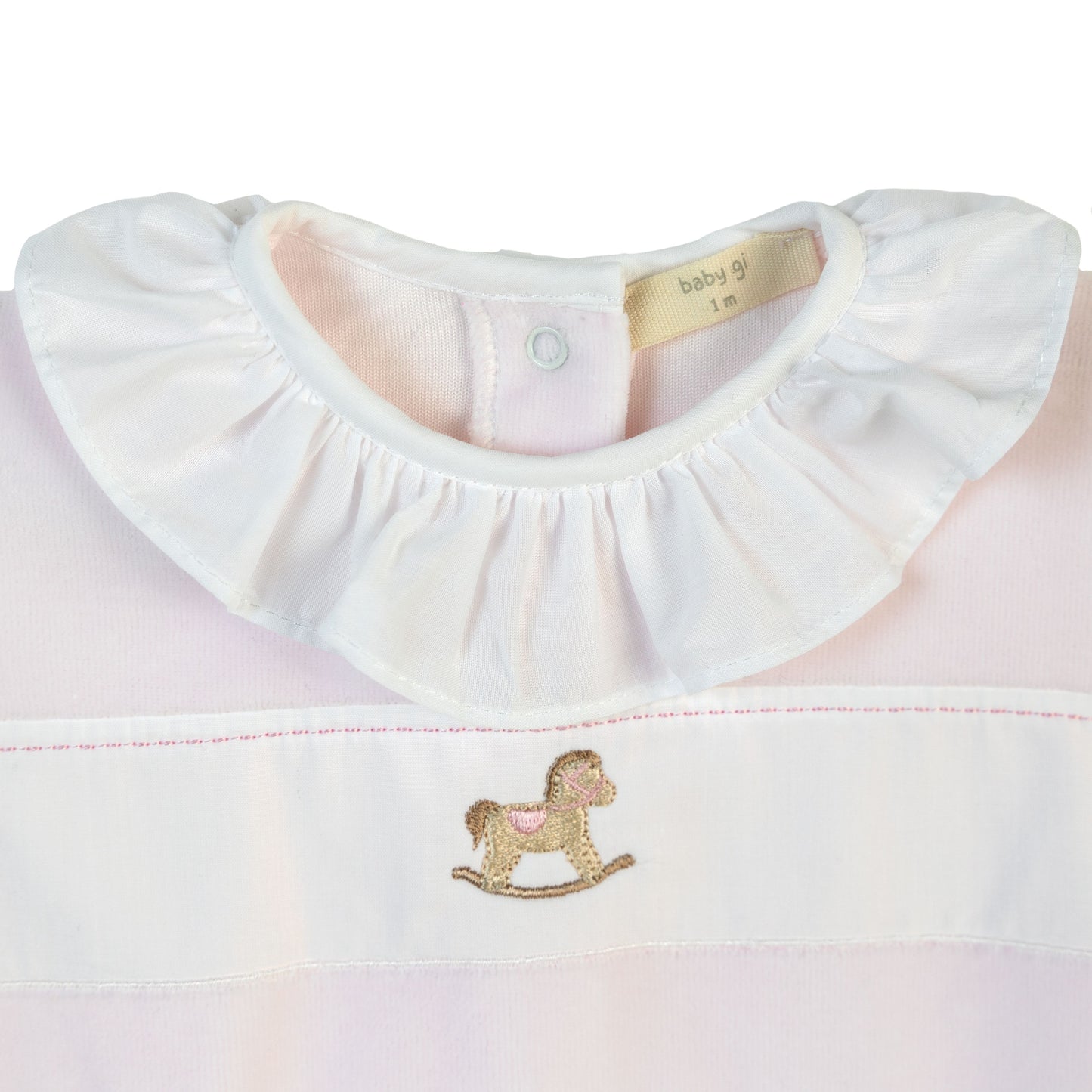 Baby Gi Girls Pink Rocking Horse Babygrow RH51