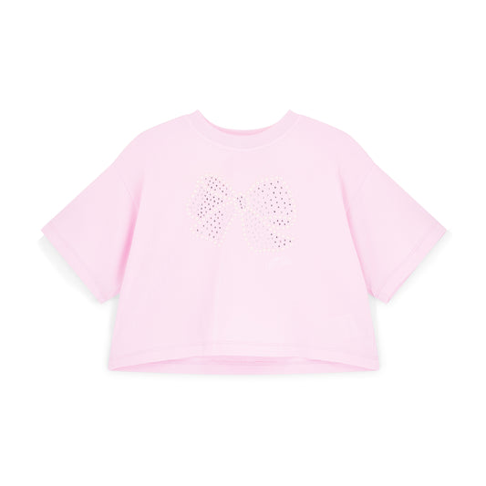 PRE ORDER ADee Pink Pearl Bow Flared Legging Set Samantha