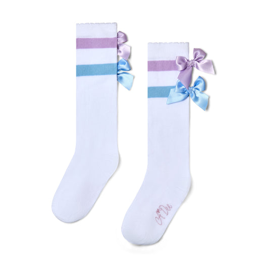 PRE ORDER ADee White Bow Knee High Socks Saint