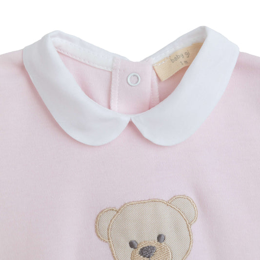Baby Gi Girls Pink Sweet Teddy Babygrow ST50GM