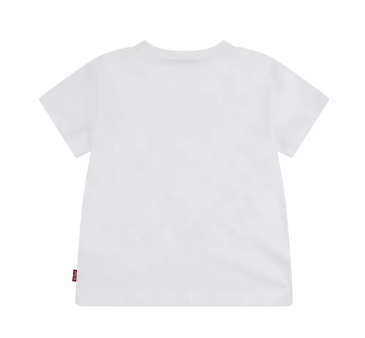 Levis's Baby Boys White and Blue Batwing T-Shirt 6EM318