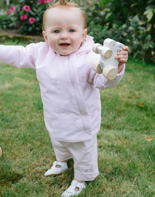 Emile et Rose Baby Girl Pink Embroidered Jacket Jenny