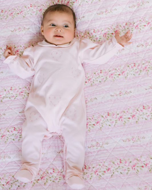 Emile Et Rose Baby Girl Pink Heart Babygrow Jenna